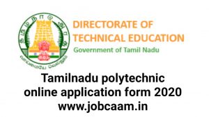 tamilnadu polytechnic online application form 2020