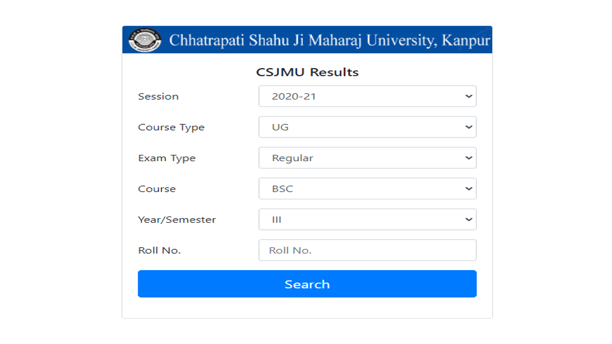 CSJM Kanpur University Result 2021