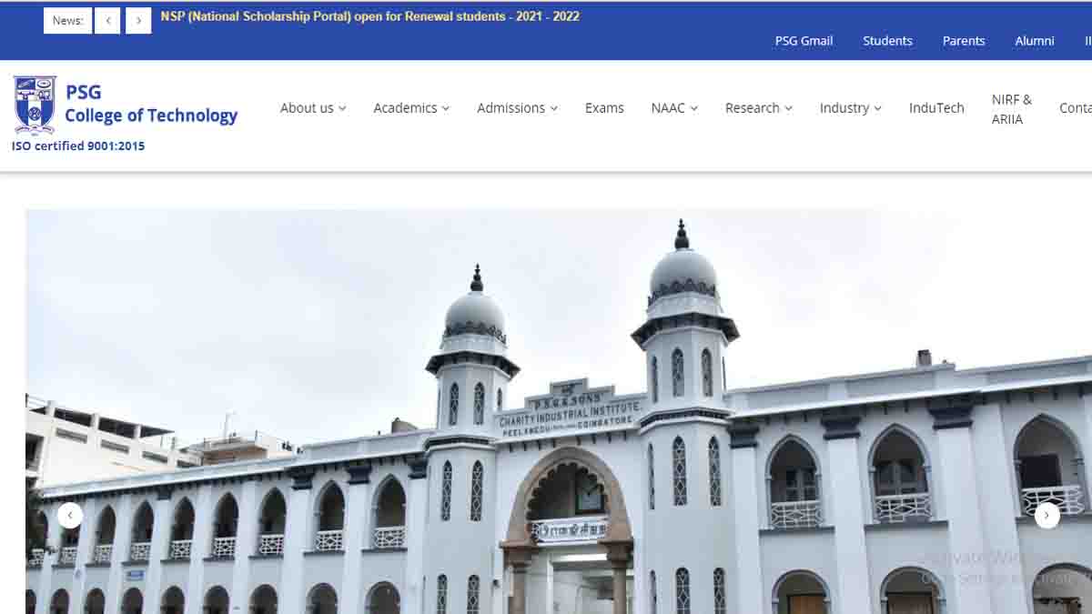 PSG College Recruitment 2022 Apply Assistant and Associate Professor
