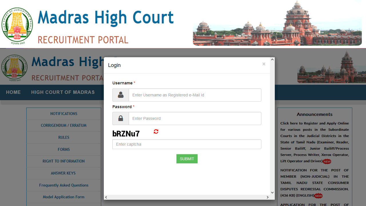 Madras High Court Recruitment