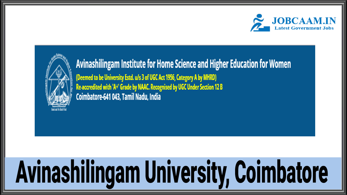 Avinashilingam University Recruitment 2022