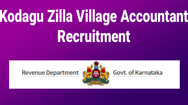 Kodagu Village accountant Recruitment