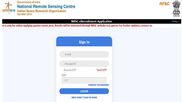 ISRO NRSC Recruitment 2022