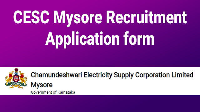 CESC Mysore Recruitment 2022