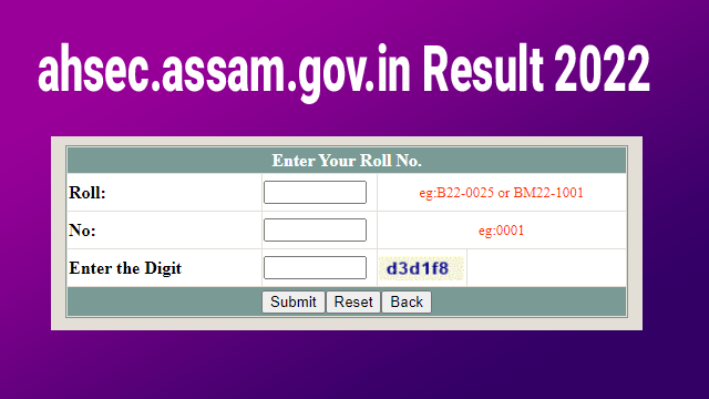 ahsec.assam.gov.in HS Result 2022