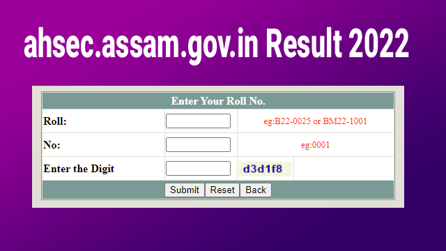 ahsec.assam.gov.in HS Result 2022 Out, Check the AHSEC Results