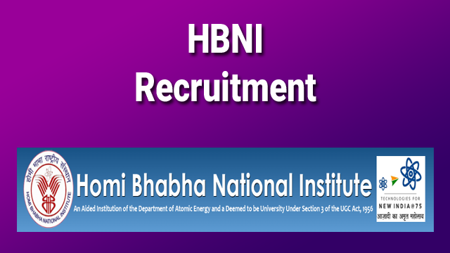 HBNI Recruitment 2022