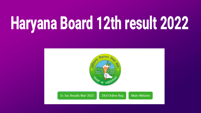 HBSE 12th Result 2022 Toppers List pdf Download the Haryana Board bseh.org.in