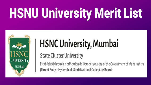 HSNU University UG Merit List 2022