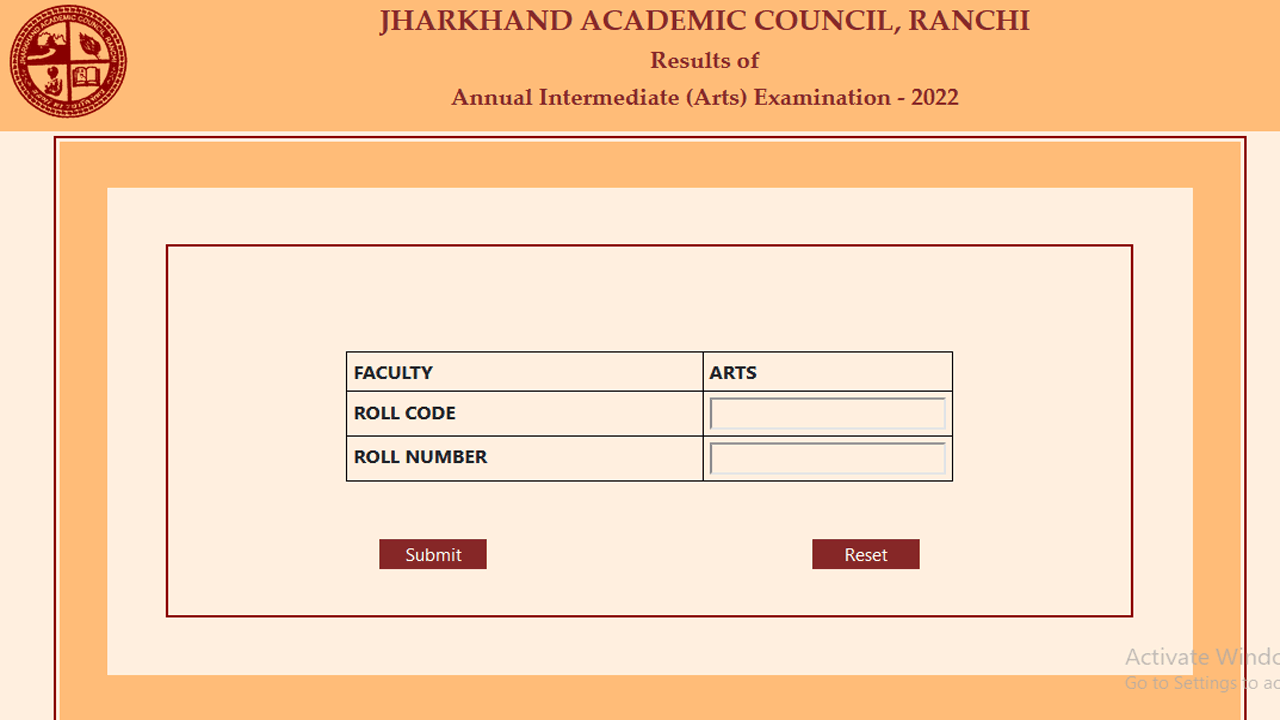 JAC 8th Class Result 2022