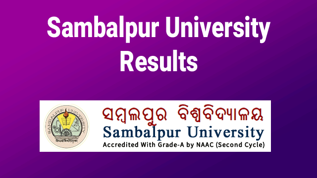 Sambalpur University 5th Sem results 2022