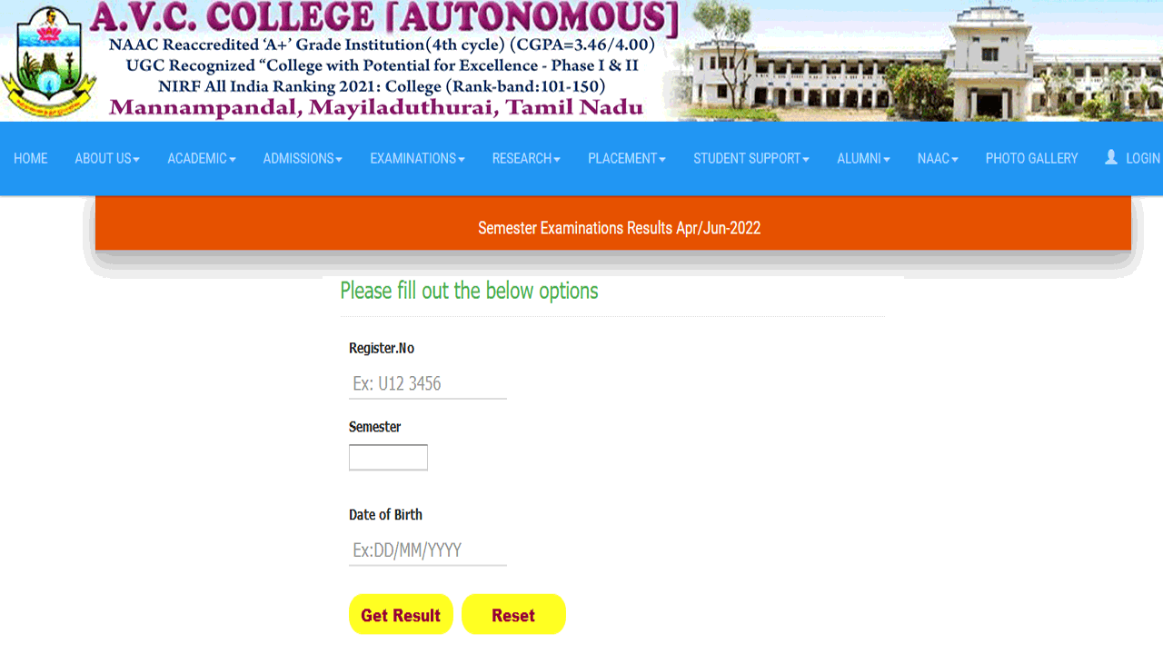 AVC College November Result 2022