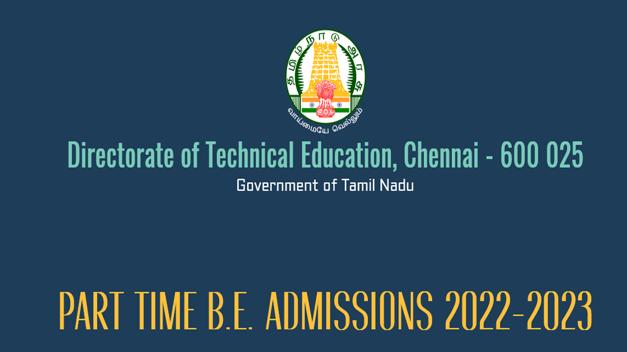 TN BE Part Time Admission 2022