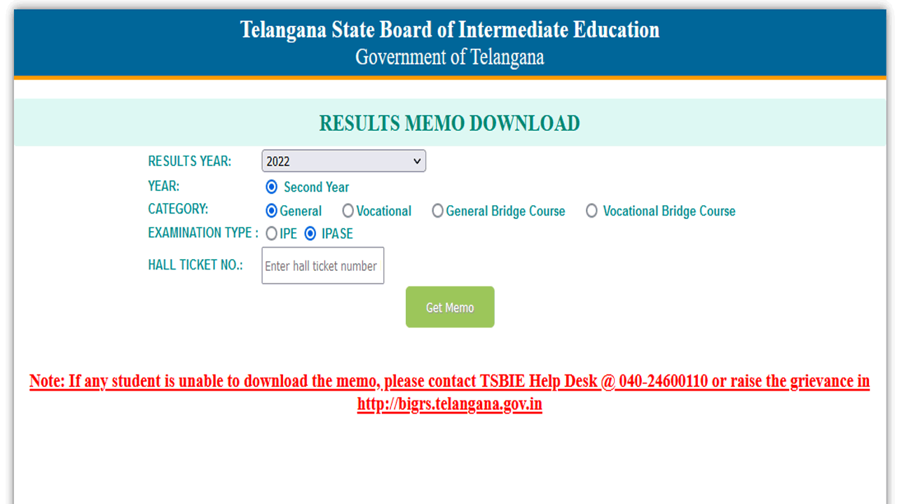 Telangana Inter Supplementary Results