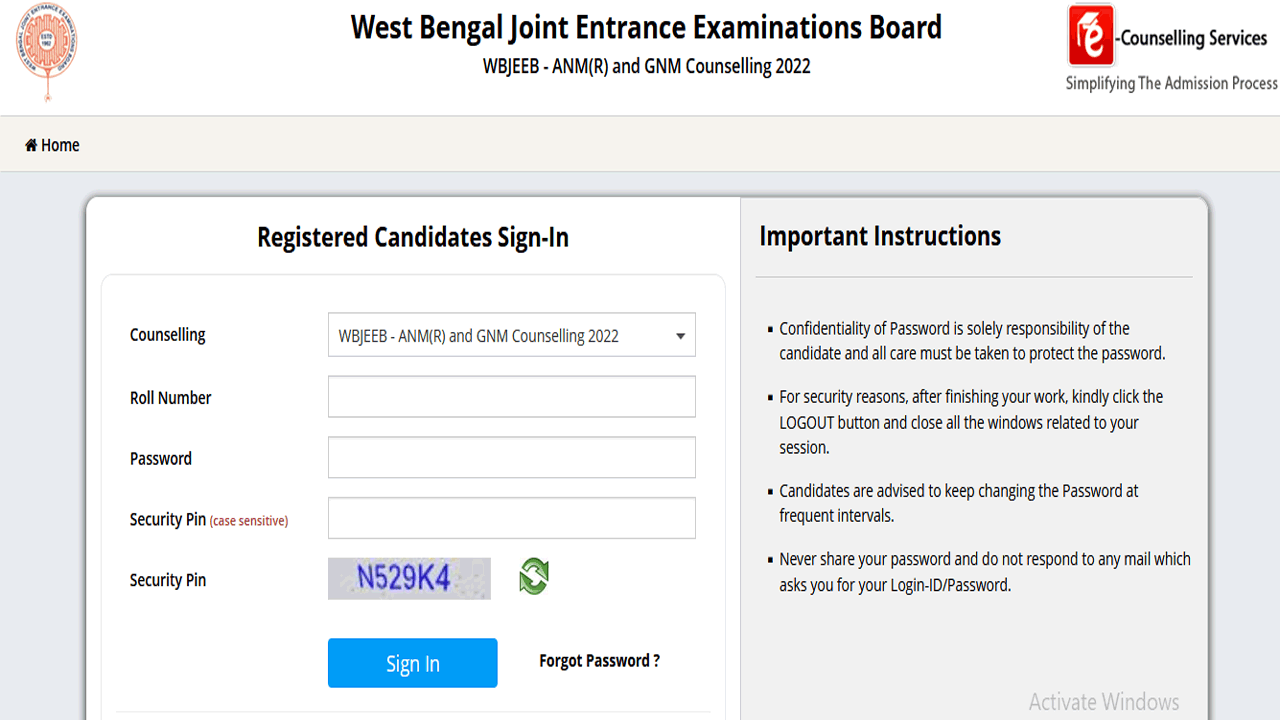 WBJEE ANM GNM Allotment Result