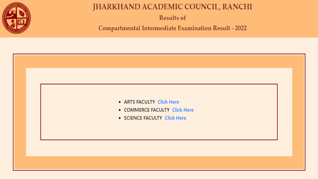 JAC 12th Compartment Result 2022