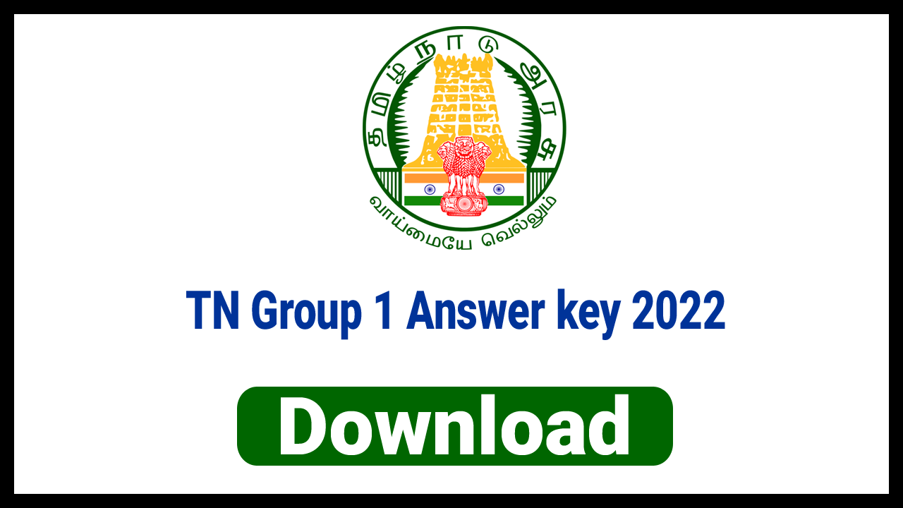 TNPSC Group 1 Answer Key 2022