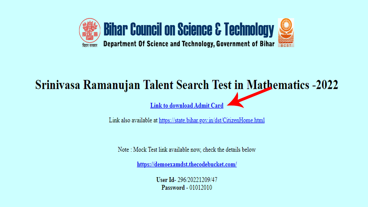 BCST Ramanujan Talent Test Result 2022