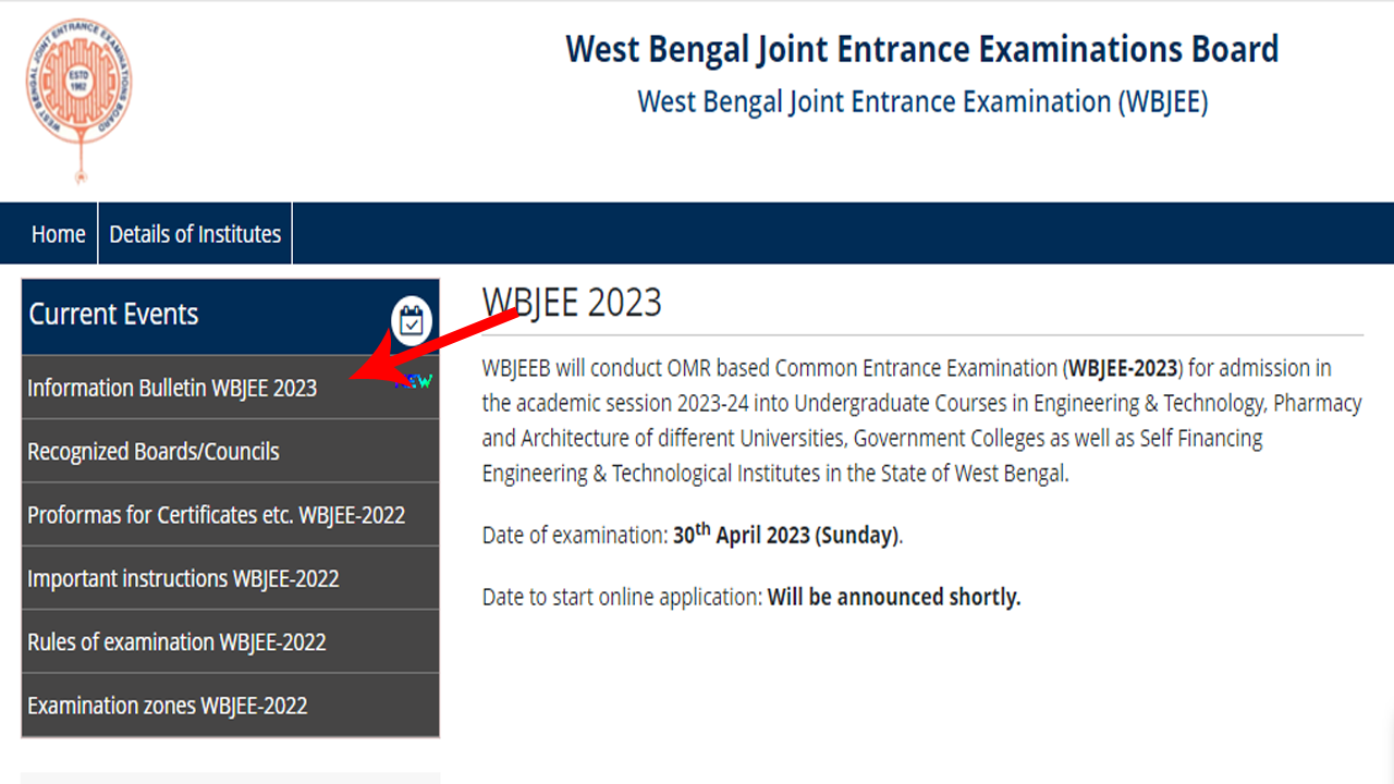 WBJEE Application form 2023