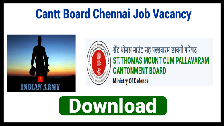 Cantonment Board Chennai Recruitment 2023