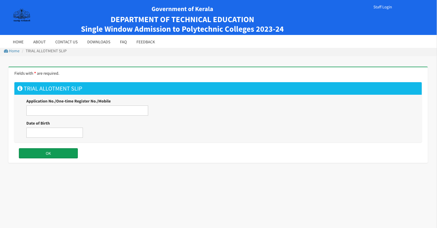 Kerala Polytechnic 1st Allotment 2023