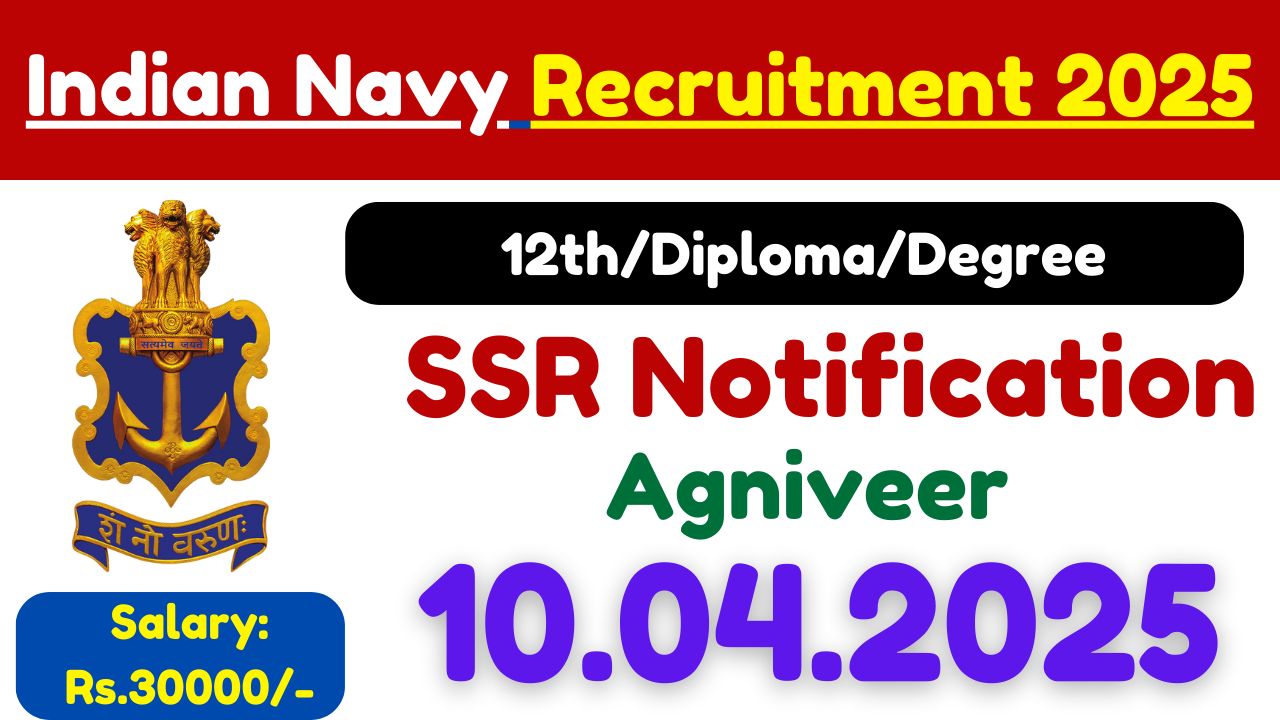 Indian Navy Agniveer SSR Recruitment 2025